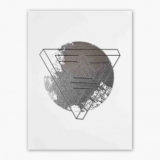 Abstract geometric shapes 7 3D Real Silver Poster