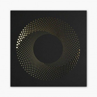 Abstract dotted background 3D Gold Poster