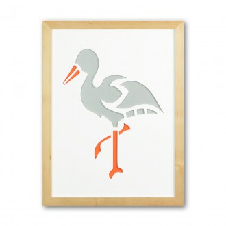 Wall art Stork