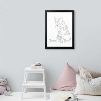 Wall art Cat with paw
