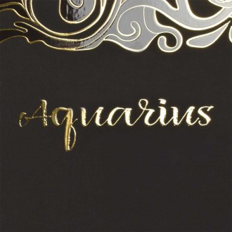 Sign of the Zodiac Aguarius 3D Real Gold Poster