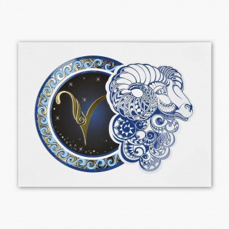 Sign of the Zodiac 2 Aries 3D Real Gold Poster