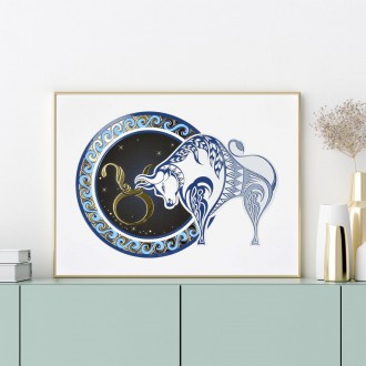 Sign of the Zodiac 2 Taurus 3D Real Gold Poster