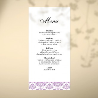 Wedding menu KL1839m