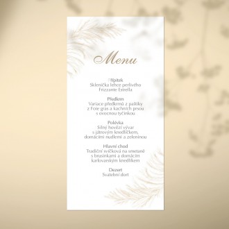Wedding menu KL1846m