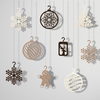 Christmas set of paper decorations 01