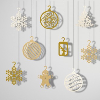 Christmas set of paper decorations 02