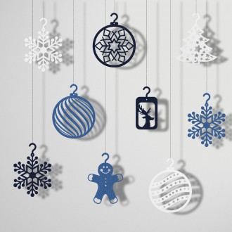 Christmas set of paper decorations 03