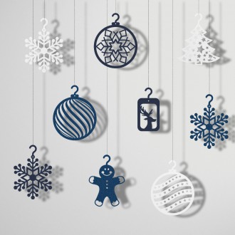 Christmas set of paper decorations 04