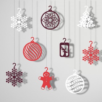 Christmas set of paper decorations 06