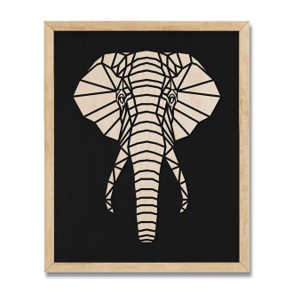 Wooden 3D wall art Elephant
