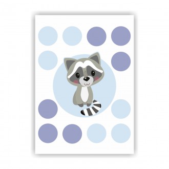 Racoon and dots