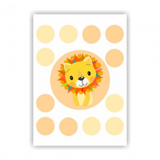 Lion and dots