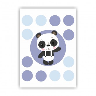 Panda and dots