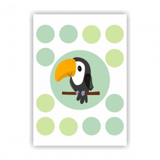 Toucan and dots