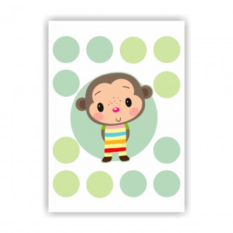 Monkey and dots