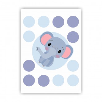 Elephant and dots