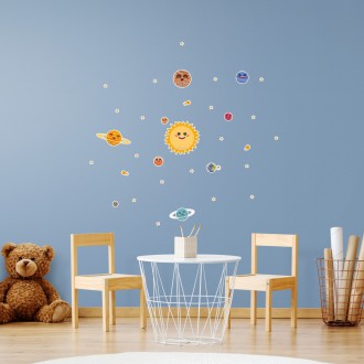 Children´s educational stickers Solar system