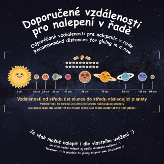 Children´s educational stickers Solar system