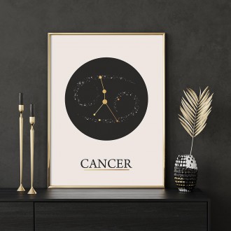 Cancer beige 3D Real Gold Poster