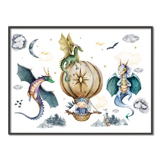 A fairytale dragon empire kids Poster