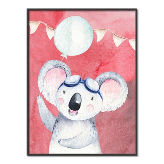 Koala with a balloon kids Poster