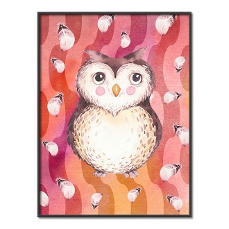 Owl in falling feathers kids Poster