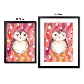 Owl in falling feathers kids Poster