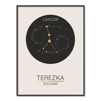 Cancer constellation custom name poster