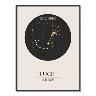 Scorpio constellation custom name poster