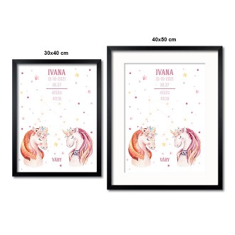 Unicorns and Libra Constellation poster