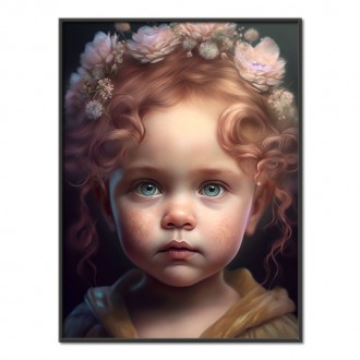 Little girl with flowers in her hair
