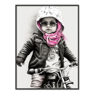 Little biker girl