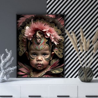 Child with a feather headdress