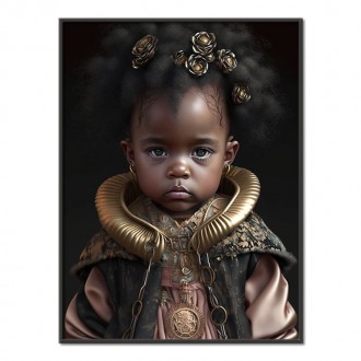 Little girl with gold jewelry
