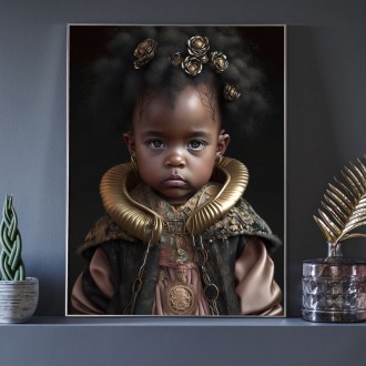 Little girl with gold jewelry
