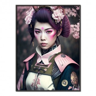 Japanese geisha with sakura