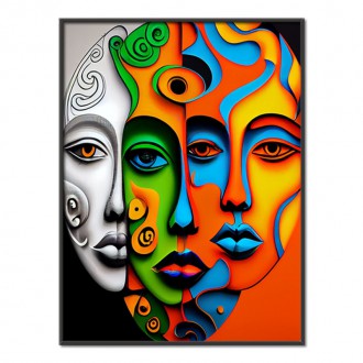 Modern art - three faces