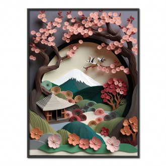 Paper landscape - sakura