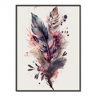 Collage of flowers and feathers 5