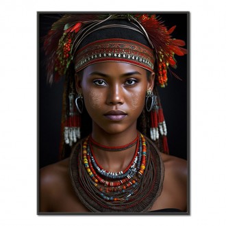 Woman with tribal headdress 1
