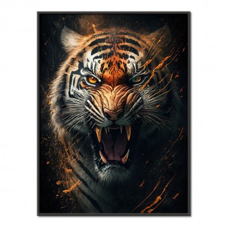 Furious tiger