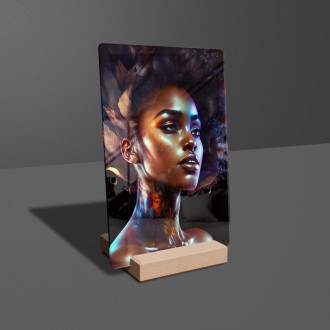Acrylic glass Attractive African American woman 3