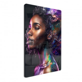 Acrylic glass Attractive African American woman