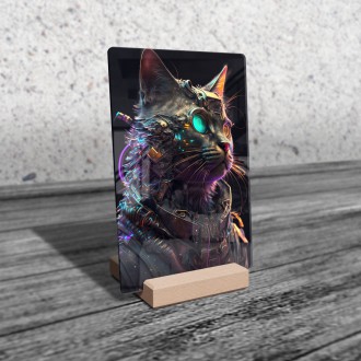 Acrylic glass Cyborg cat 2