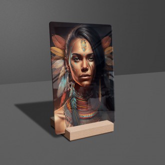 Acrylic glass Indian woman 2