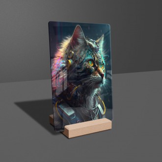 Acrylic glass Cyborg cat 3
