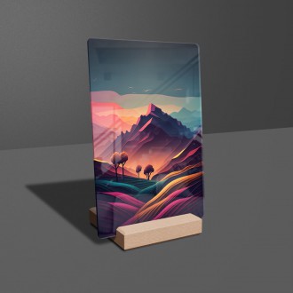 Acrylic glass Mountain at dusk