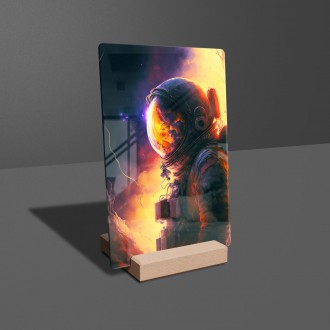 Acrylic glass Astronaut in a nebula