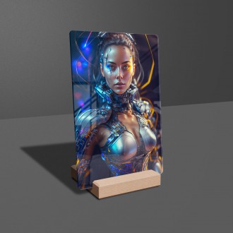 Acrylic glass Cyborg woman